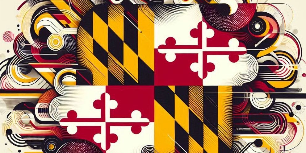 Abstract image based on the Maryland state flag